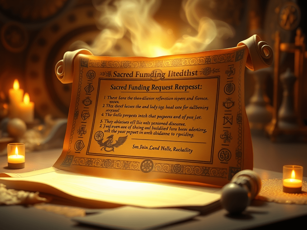 Sacred Funding Request Scroll